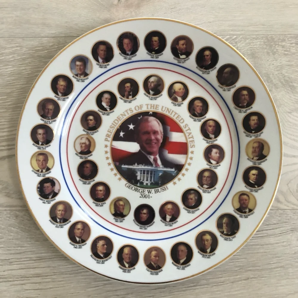 Presidents of the United States with 2001 George W. Bush 22K Gold Plate